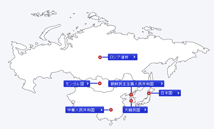 会員自治体の位置