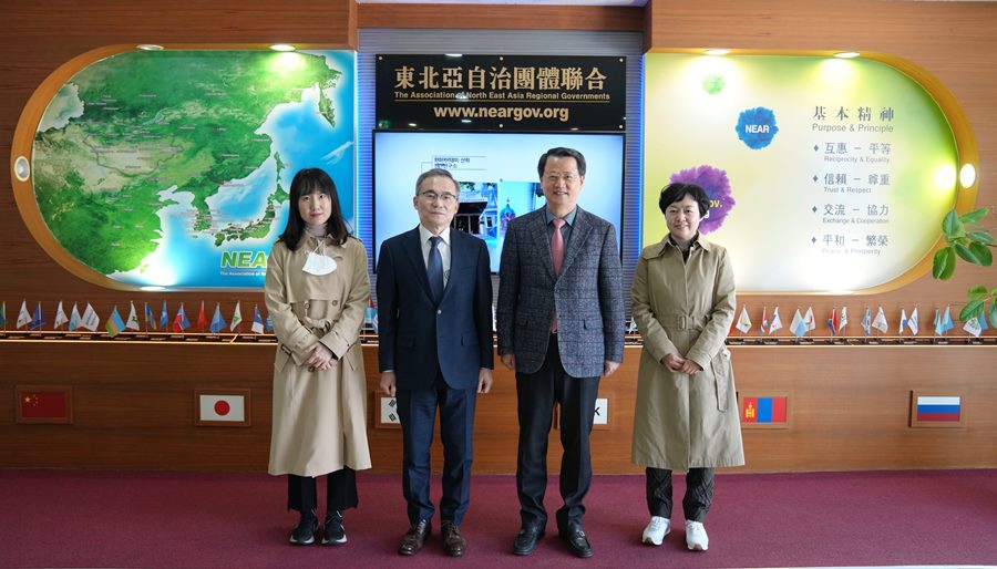 3月22日、NEAR議長団体である韓国蔚山広域市の国際関係大使がNEAR事務局訪問